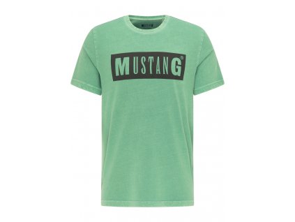 Herren T Shirt Print Shirt Mustang gruen 1011048 6398 1B
