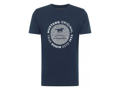 Herren T Shirt T Shirt Mustang blau 1013549 5330 1B