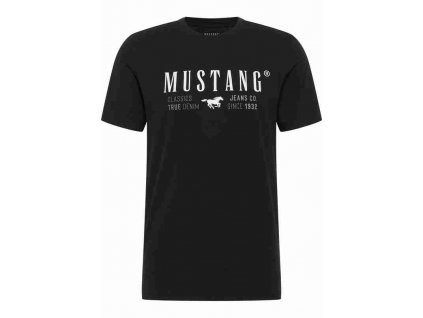 Herren T Shirt Print Shirt Mustang schwarz 1014094 4142 1B