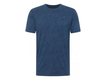 Herren Halbarm Shirt T Shirt Mustang blau 1014945 12564 1B