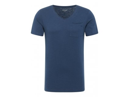 Herren Halbarm Shirt T Shirt Mustang blau 1014953 5334 1B