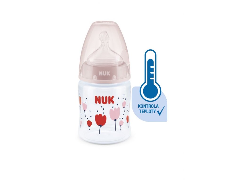 NUK FC+ lahev s kontrolou teploty 150 ml růžová