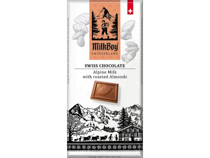 MILKBOY SWISS Mléčná čokoláda roasted Almonds 100g