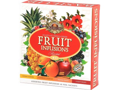 BASILUR Fruit Infusions Assorted přebal 40 gastro sáčků