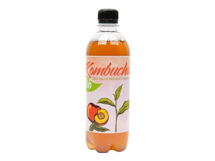STOP53 Kombucha bily caj s prichuti broskve 500 ml BIO STEVIKOM 1