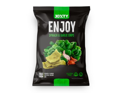 640039 Chipsy bramborove se spenatem a cesnekem 40 g JOXTY ENJOY CHIPS 2