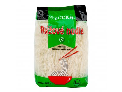 Těstoviny nudle rýžové 1 mm bezlepkové 240 g LUCKA