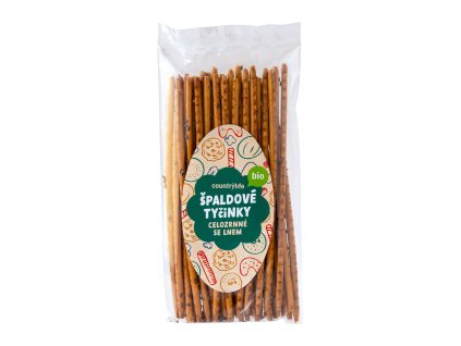 630245 Tycinky spaldove celozrnne se lnem 100 g BIO COUNTRY LIFE 1
