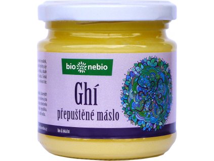 Bio přepuštěné máslo ghí ČESKÉ BIO 210 ml