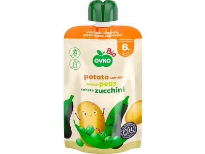 Bio kapsička brambory, hrášek, cuketa OVKO 90 g