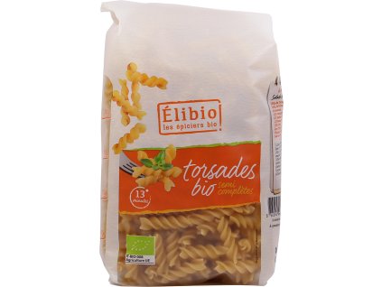 Bio spirálky polocelozrnné Elibio 500 g