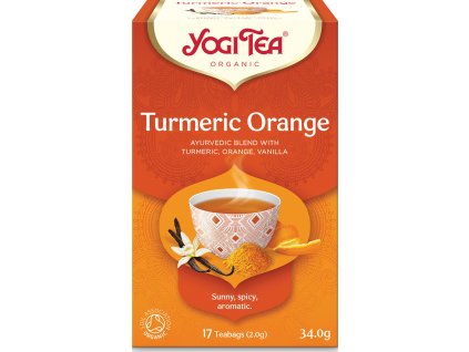 Bio Kurkuma Pomeranč Yogi Tea 17 x 2 g