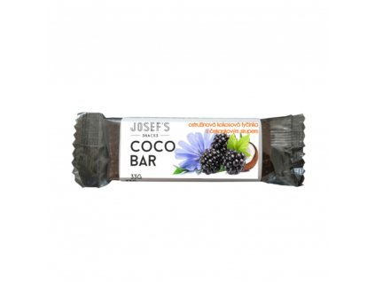 Josef´s snacks Kokosová tyčinka s ostružinou a čekankovým sirupem 33 g
