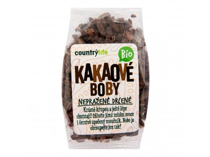 Kakaové boby nepražené drcené 100 g BIO COUNTRY LIFE