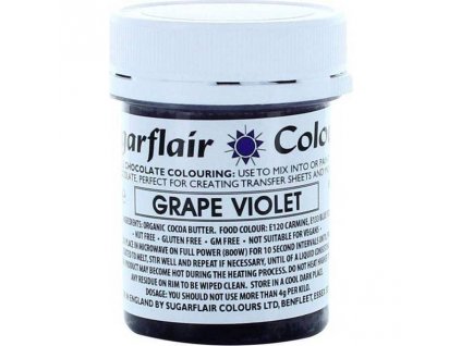 Barva do čokolády na bázi kakaového másla Sugarflair Grape Violet (35 g)