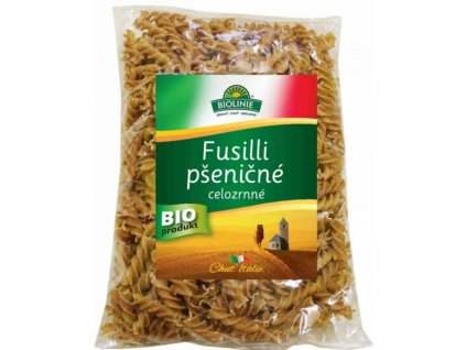 Biolinie Fusilli pšeničné celozrnné BIO 500 g