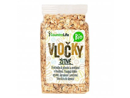 Country Life Vločky žitné BIO 250 g