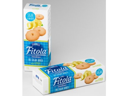 Fitola Lemon Křehké sušenky s kousky citronové kůry bez přidaného cukru 130 g