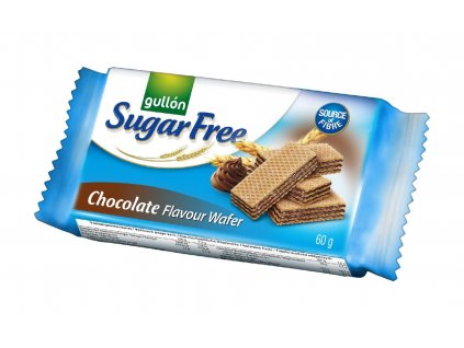 Gullón Chocolate wafer Oplatky plněné čokoladovým krémem, bez cukru, se sladidly 60 g