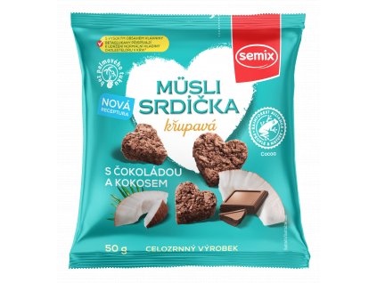 Semix Müsli srdíčka s čokoládou a kokosem 50 g