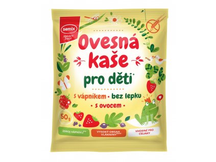 Semix Ovesná kaše pro děti s vápníkem a ovocem bez lepku 50 g