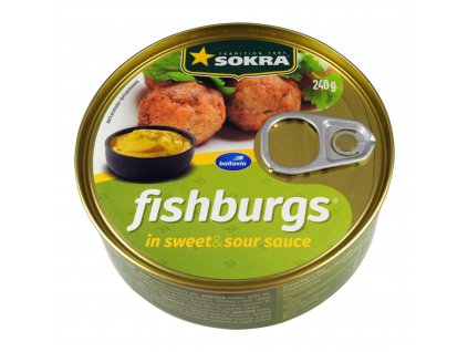 Sokra FISHBURGS Pečenáče v sladkokyselé omáčce 240 g