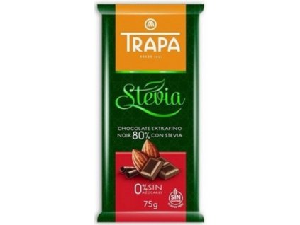 Trapa Čokoláda hořká 80 % kakaa se stevií 75 g