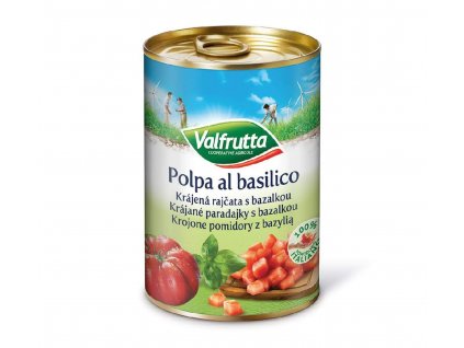 Valfrutta Krájená rajčata s bazalkou 400 g