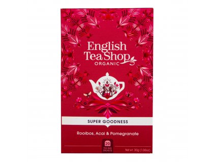 Čaj Rooibos s acai a granátovým jablkem 20 sáčků BIO ENGLISH TEA SHOP