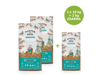 Harper and Bone Dog Adult Mini divoké hory AKCE 2 x 10 kg + 2 kg ZDARMA