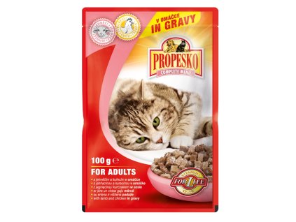 PROPESKO Cat jehněčí a kuřecí, kapsa 100 g
