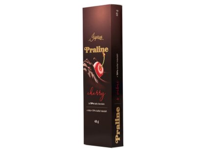 ISPIRITI PRALINE s višní v 70% hořké čokoládě 48g