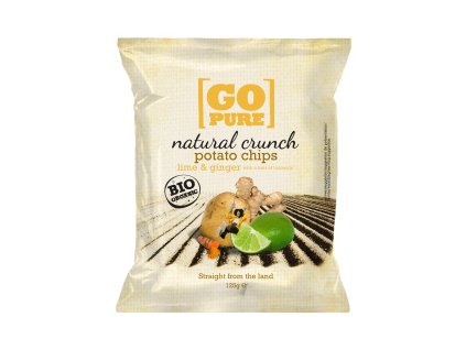 640104 Chipsy bramborove limeta zazvor 125 g BIO GO PURE 1
