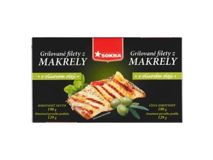 Sokra Grilované filety z makrely v olivovém oleji 190 g - výprodej