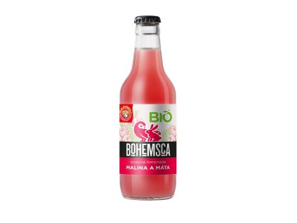 Bohemsca Zahradní limonáda malina a máta BIO 330 ml - výprodej