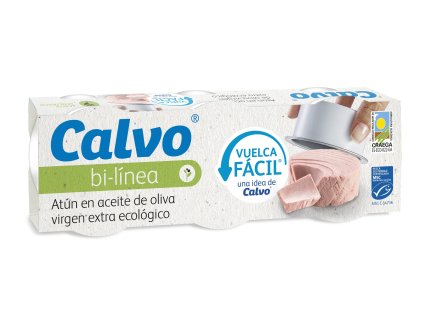 Calvo Tuňák v extra panenském olivovém oleji BIO 3x65 g - výprodej