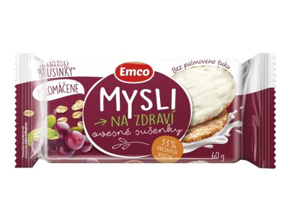 Emco Mysli Ovesné sušenky polomáčené s brusinkou 60 g - výprodej exp. 12.6.2025