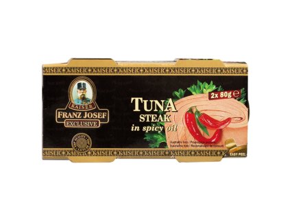 Franz Josef Kaiser Tuňák steak v pikantním oleji 2x80 g - výprodej