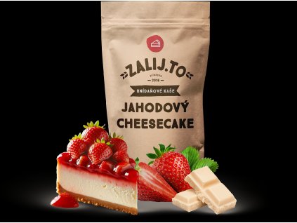 Ovesná snídaňová kaše Jahodový cheesecake - výprodej exp. 14.3.2025