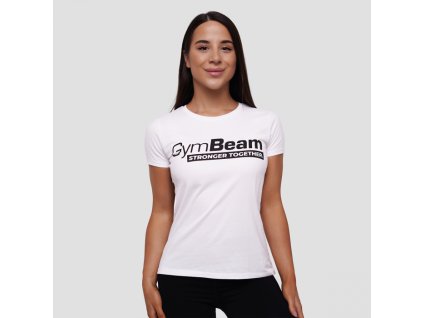 Dámské tričko Stronger Together White - GymBeam - výprodej vel. L