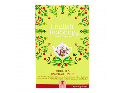 Čaj Bílý s tropickým ovocem 20 sáčků BIO ENGLISH TEA SHOP