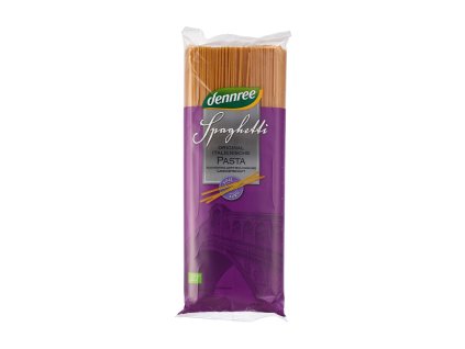 260168 Testoviny spagety celozrnne 1000 g BIO DENNREE 1