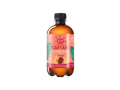 570089 Captain kombucha broskev 400 ml BIO THE GUTSY 1