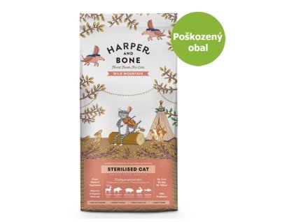 Harper and Bone Cat Sterilised divoké hory 5 kg - Poškozený obal - SLEVA 15 %