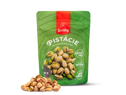 GRIZLY Pistácie pražené solené Jumbo 250 g - výprodej exp. 02.12.2025