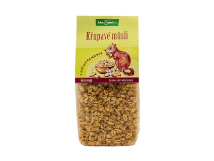 230142 Musli Nebud hloupy Krupave s javorovym sirupem 270 g BIO BIO NEBIO 1