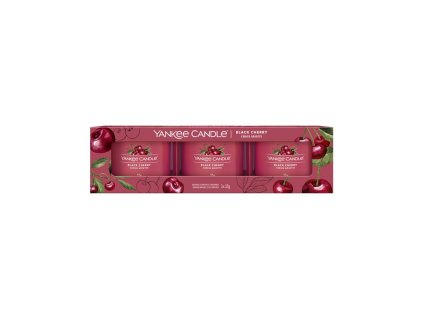 YANKEE CANDLE SADA VOTIVNÍCH SVÍČEK PLNĚNÝCH VE SKLE BLACK CHERRY