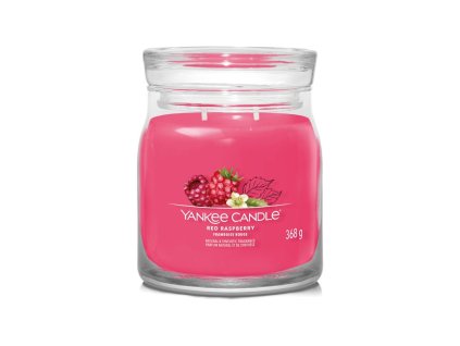 Vonná svíčka YANKEE CANDLE RED RASPBERRY SIGNATURE STŘEDNÍ