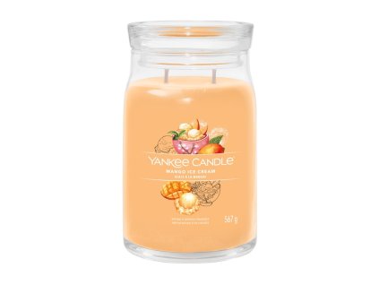 Vonná svíčka YANKEE CANDLE MANGO ICE CREAM SIGNATURE VELKÝ