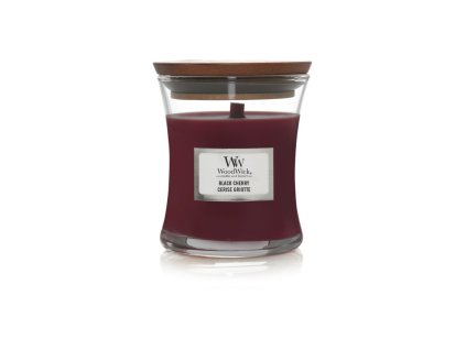 Vonná svíčka Woodwick Black Cherry váza malá